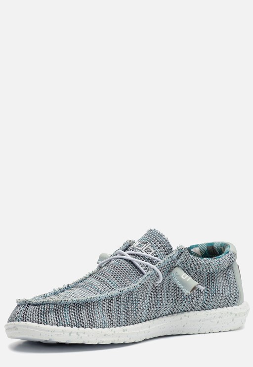 HEYDUDE Wally SOX Instappers grijs Canvas