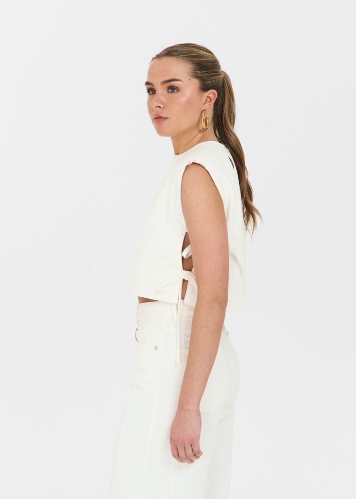 Izzy denim top ecru