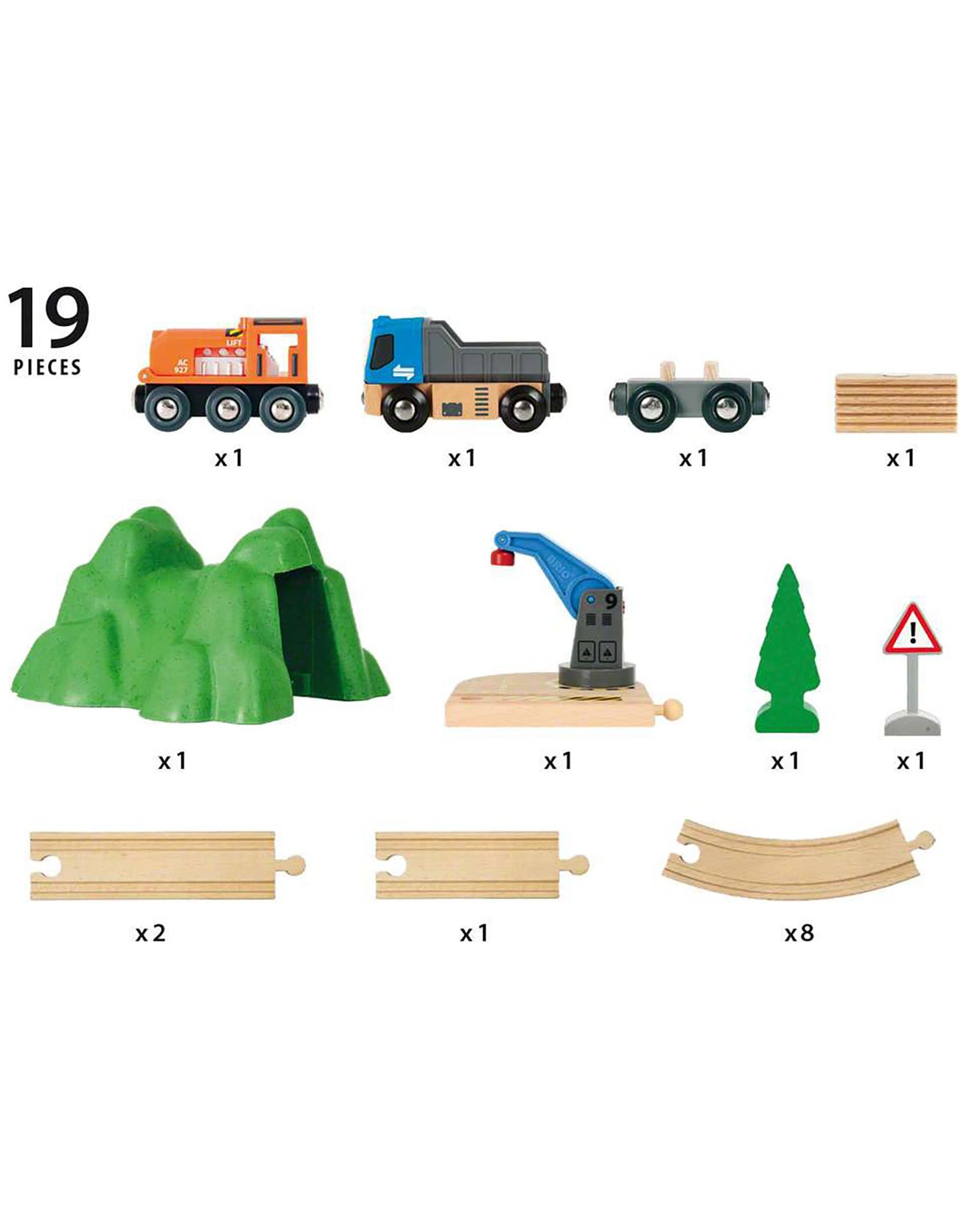 Eisenbahn-Set STARTERSET GÜTERZUG 19-teilig