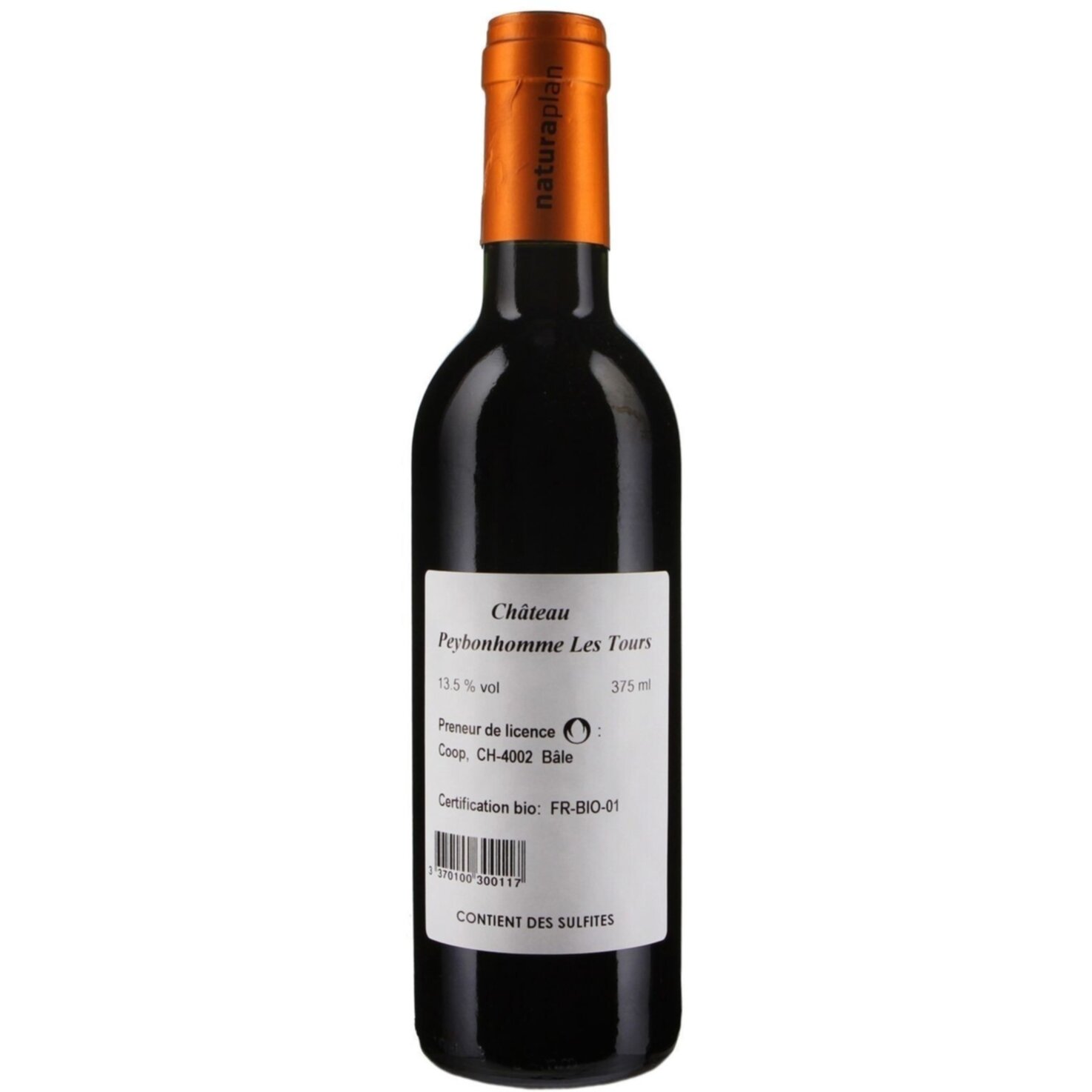 Naturaplan Bio-Côtes de Bordeaux AOC Château Peybonhomme Les Tours -37.5cl