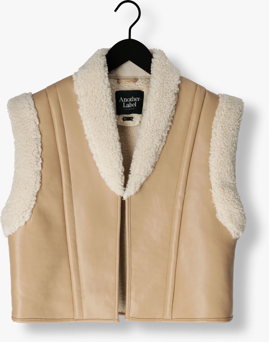 ANOTHER LABEL beige another label bodywarmer unni lammy vest