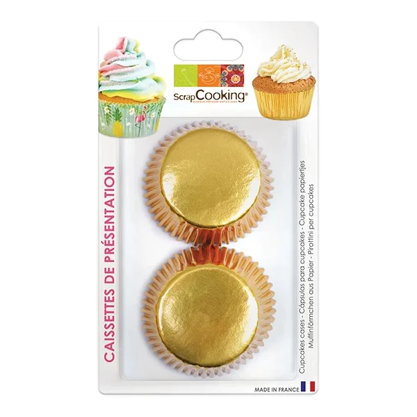 Lot de 96 caissettes dorées Scrapcooking