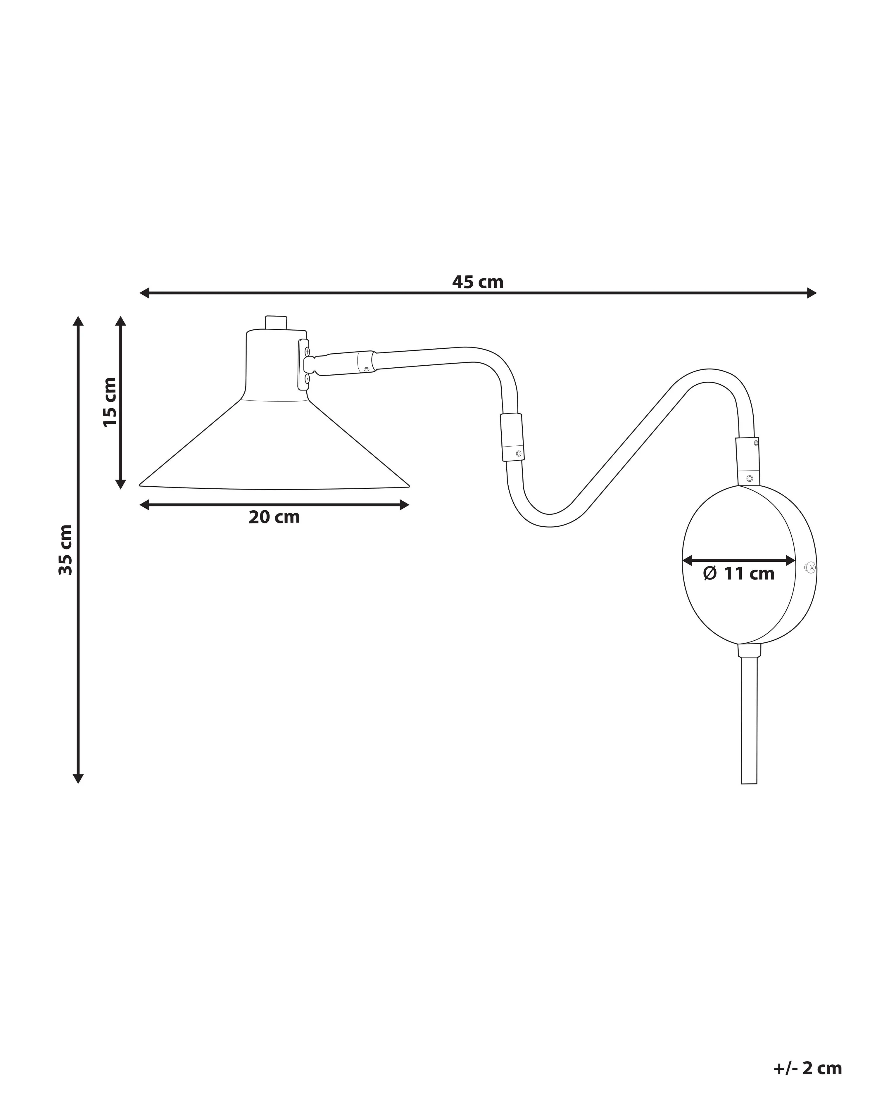 Wandlamp BALIEM verstelbaar Metaal Wit