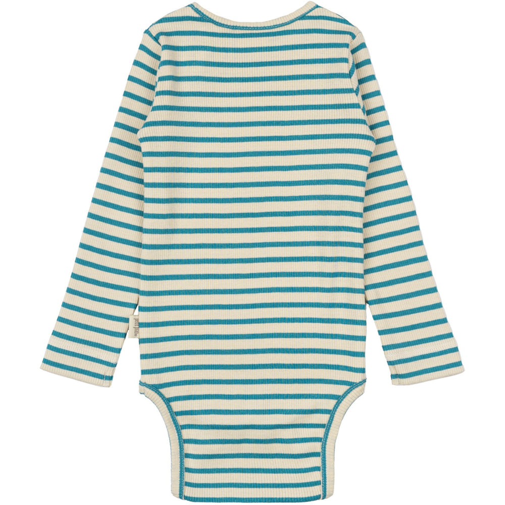 Køb Petit Piao Turquise /Dark Off White Body L/S Modal Striped