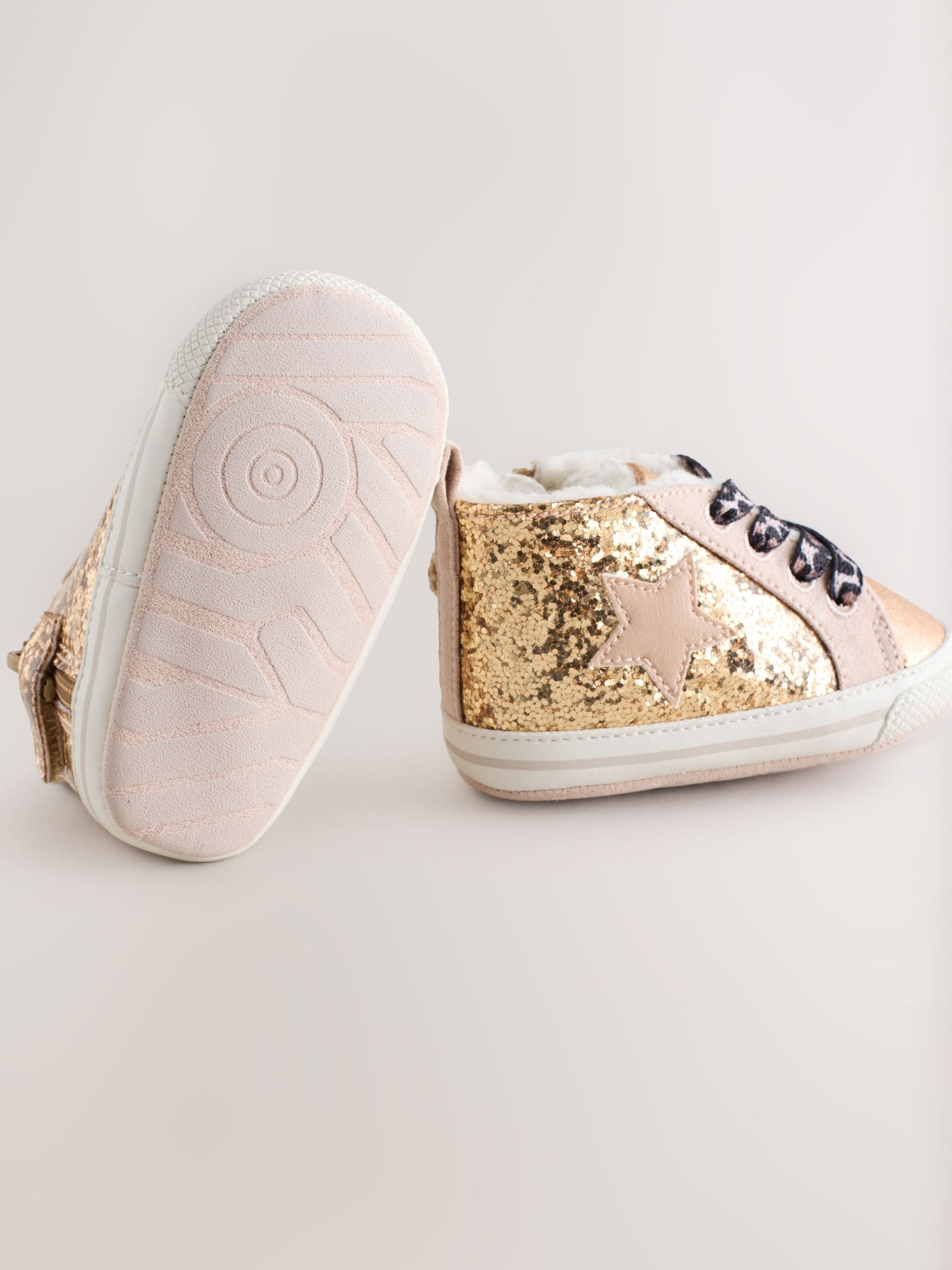 Goud - Hoge Baby sneakers (0-24mnd)
