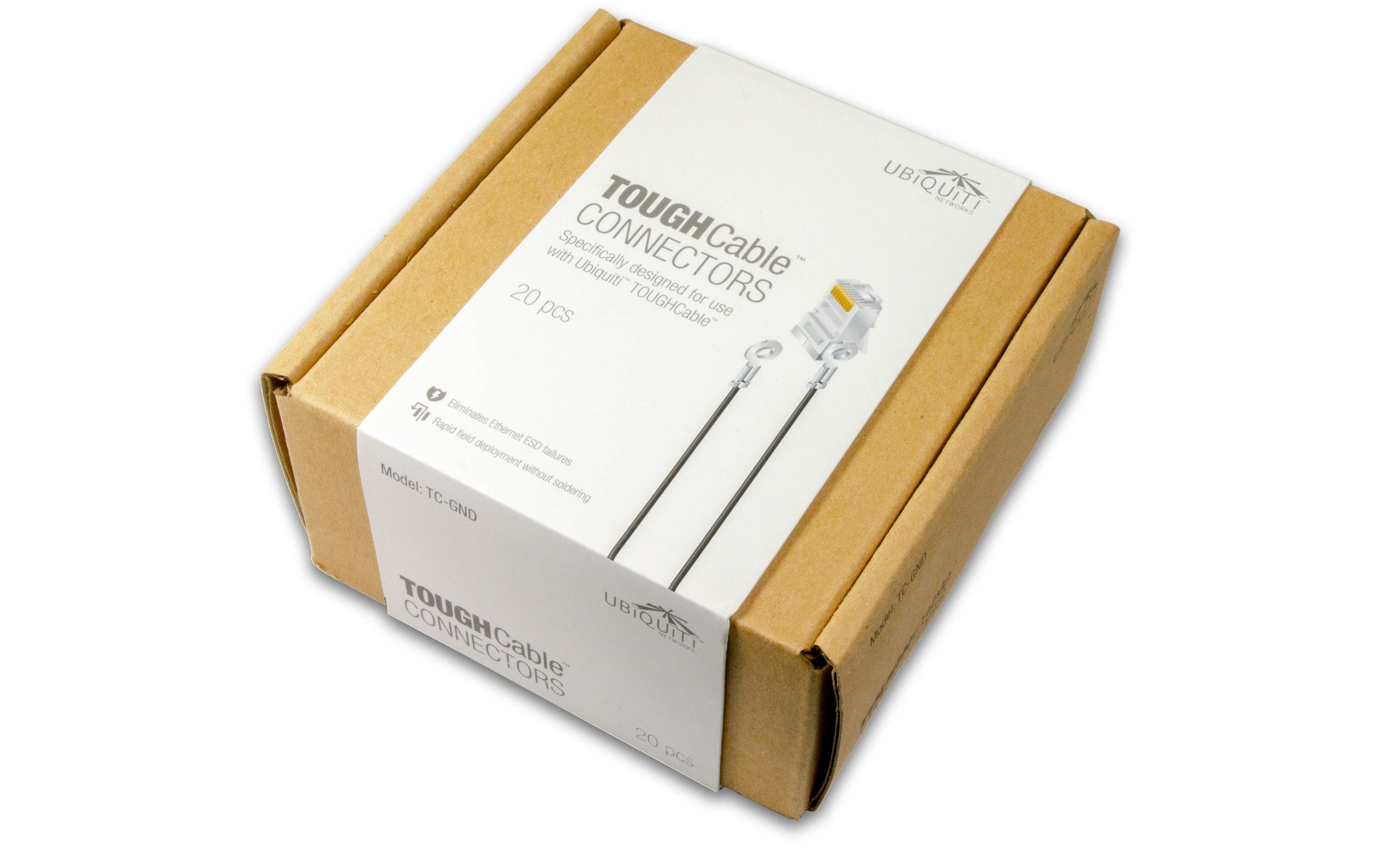 Stecker RJ45 Cat.5e, mit ESD 20 Stück, TransparentTough Kabelstecker inkl. Erdungskabel, 20er Pack