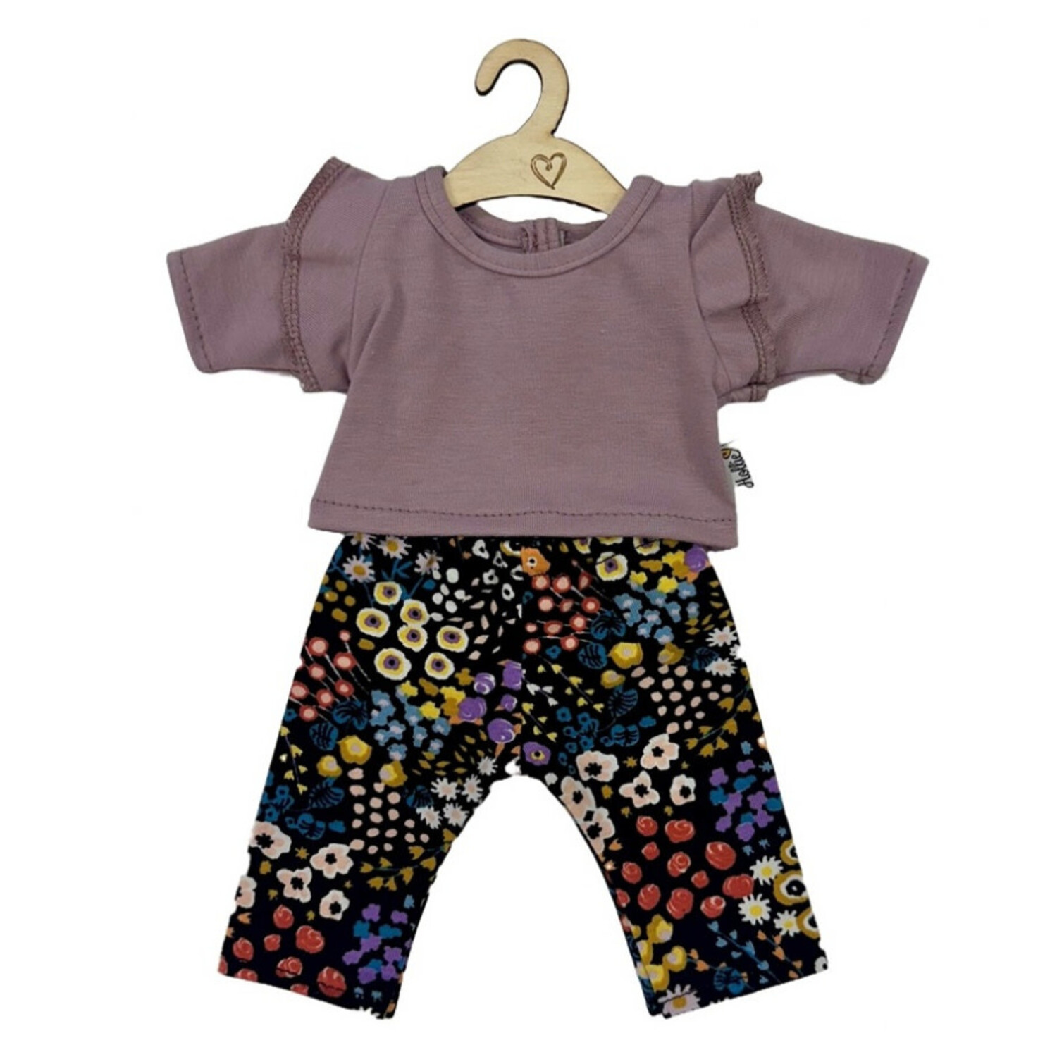 Hollie | Poppenbroek en -shirt lavender flowers