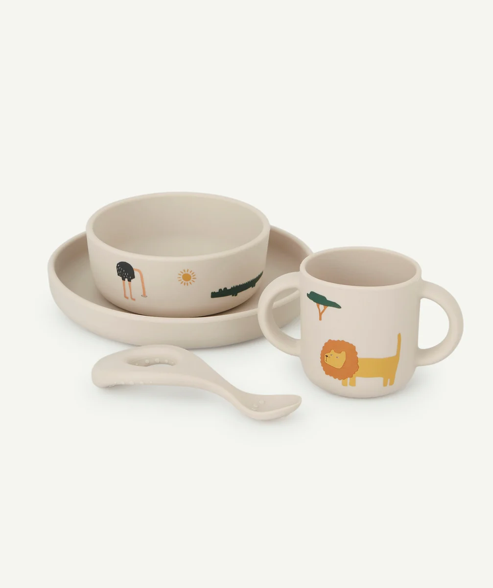 LIEWOODLOT DE 4 ENSEMBLES DE VAISSELLE EN SILICONE