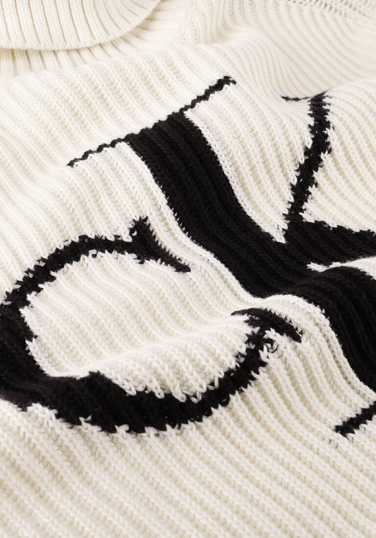 CALVIN KLEIN gebroken wit calvin klein coltrui blown up ck loose sweater