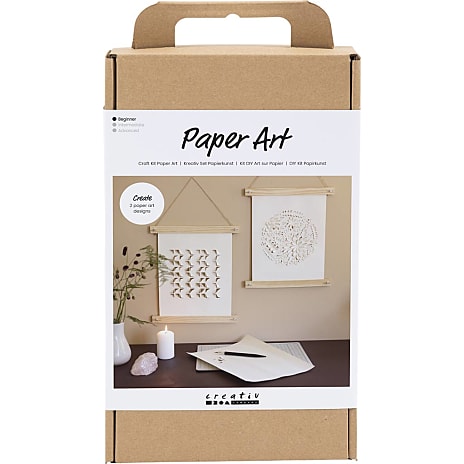 Creotime DIY kit papirkunst off white - papir
