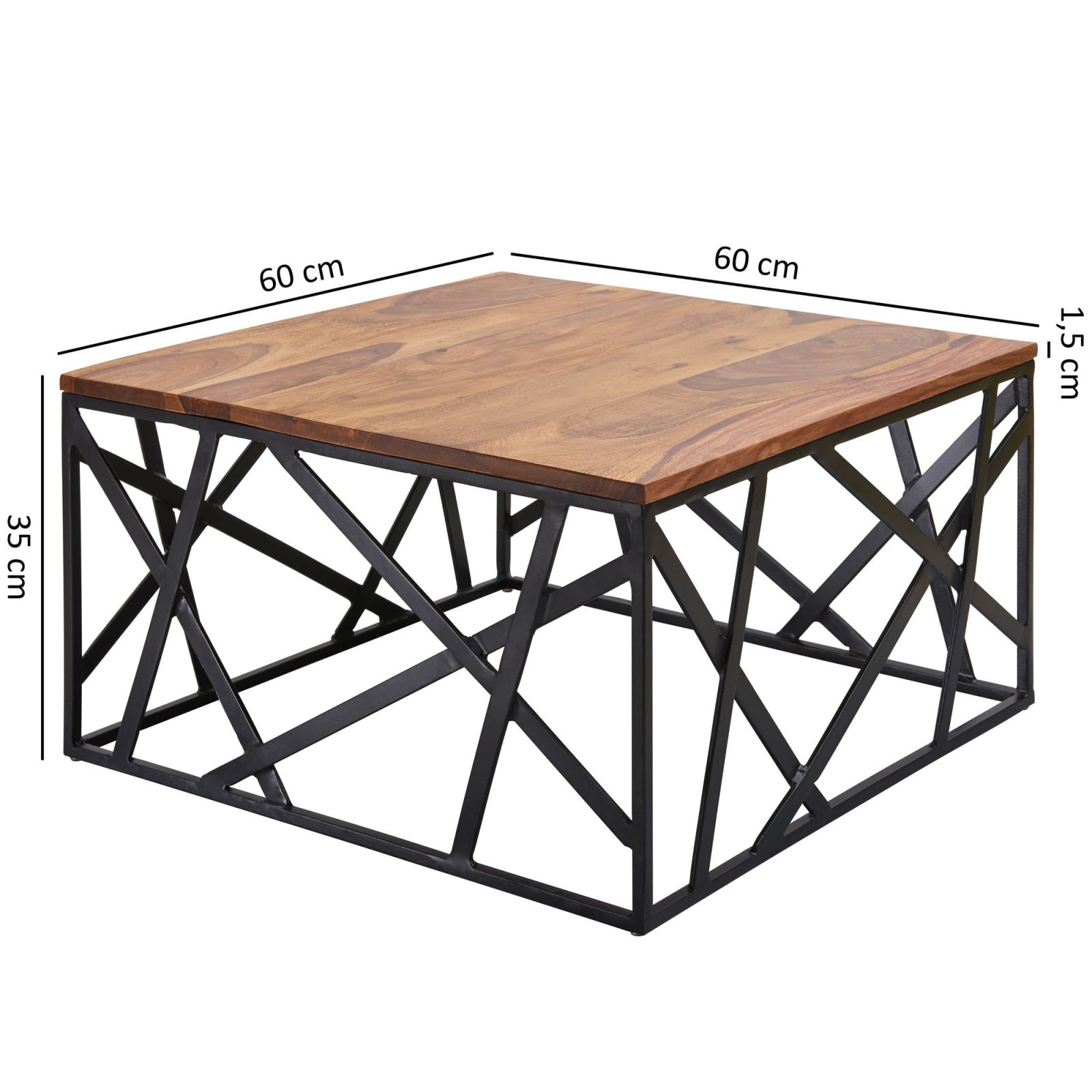 Couchtisch - Sheesham massiv - 60 cm