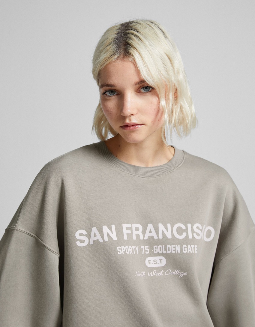 Moletom estampado oversized