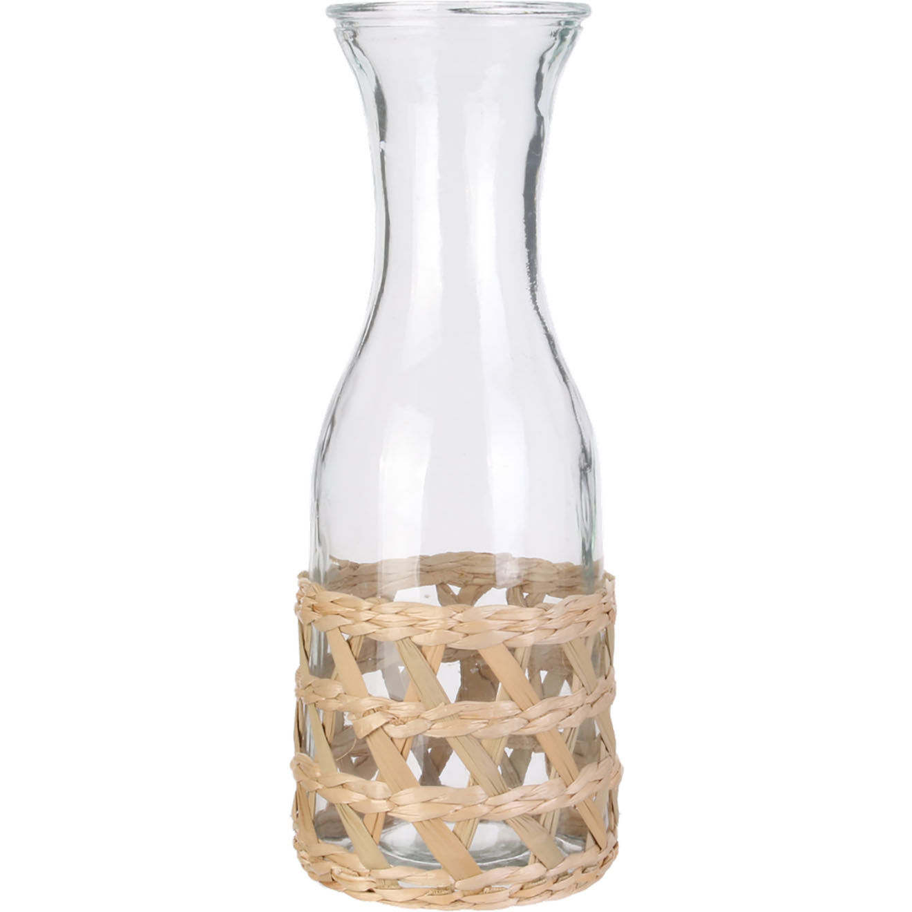 Home Deco Factory Bouteille avec cannage transparente - 1 L