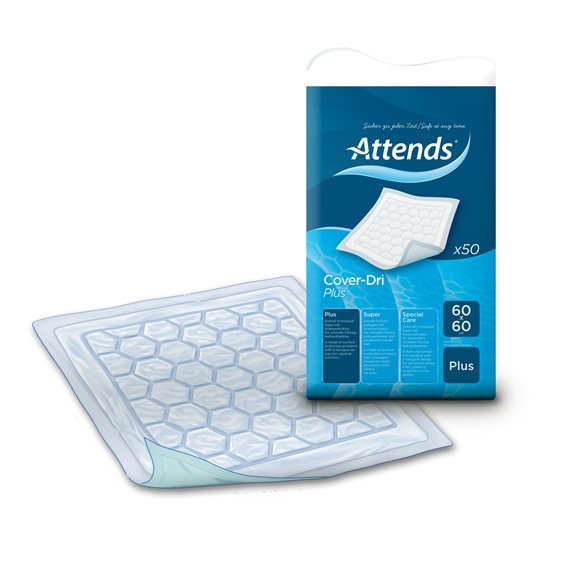 Attends Unterlagen Plus<br>50 Stück, Beutel, 60x60cm