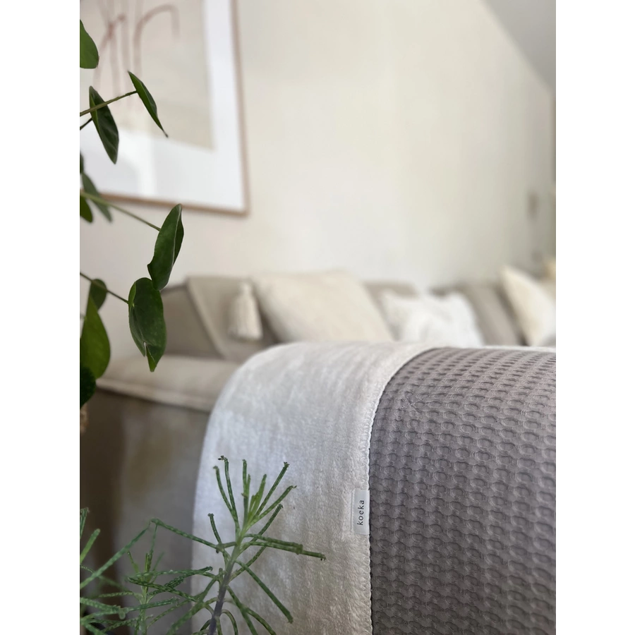 koeka Bettdecke Plüsch Oslo Taupe