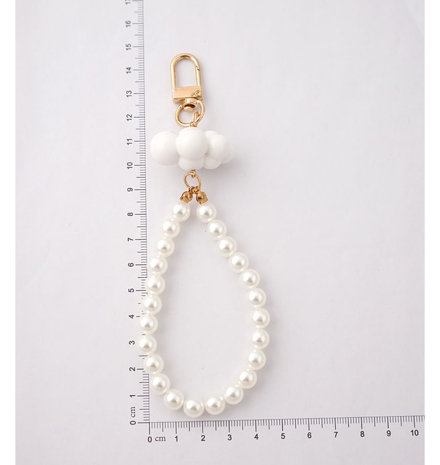 Harnai - Cloud Faux Pearl telefoonhanger / sleutelhanger