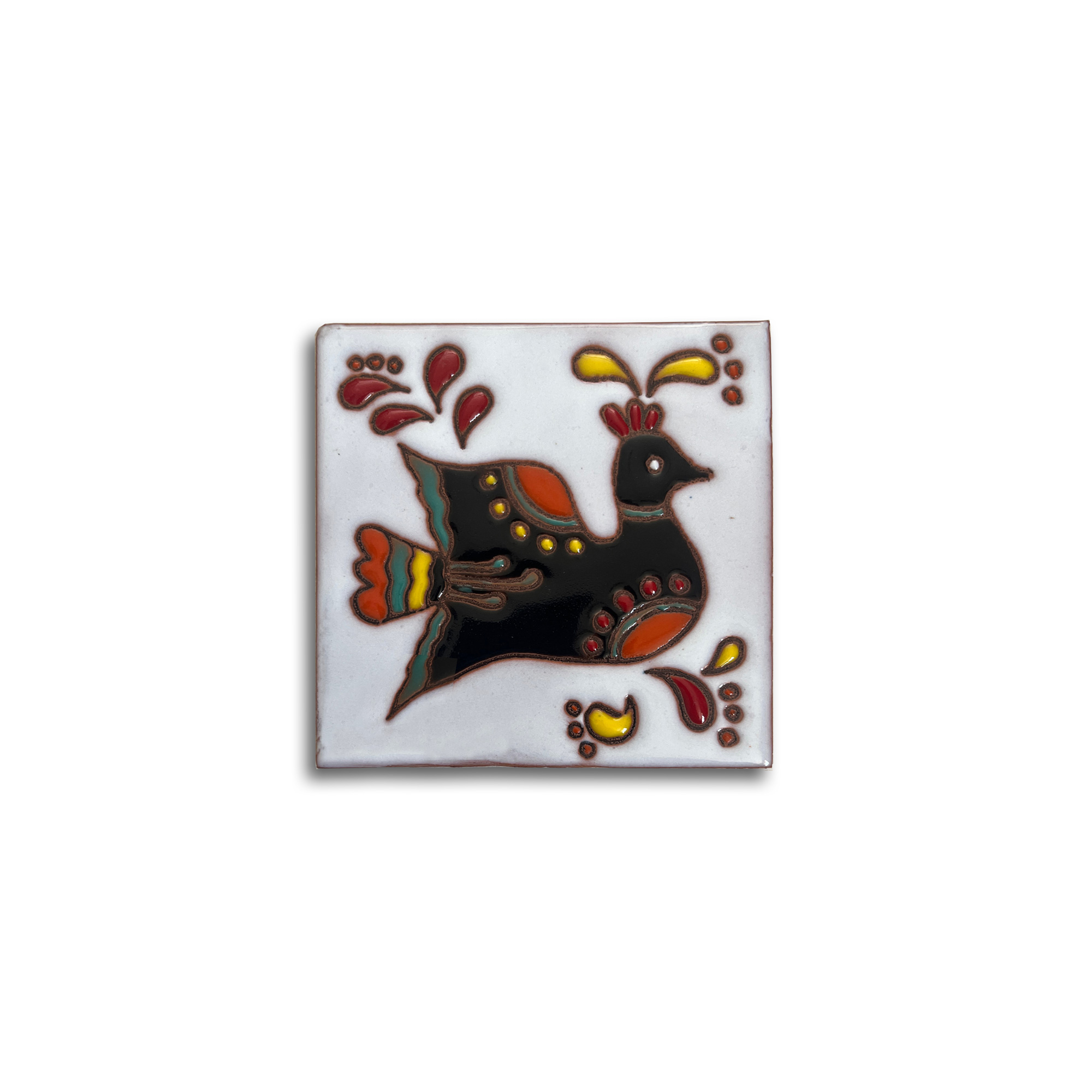 Reliefkachel 'Ente', multicolor, H 10 cm, B 10 cm von fischer's lagerhaus