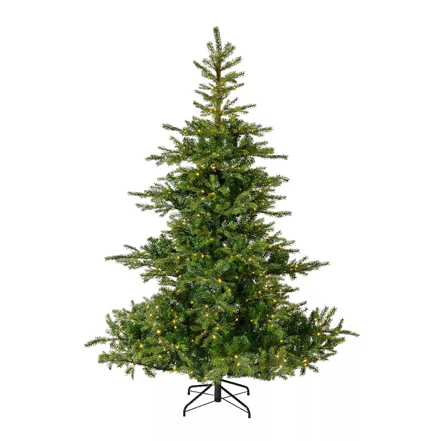 Sapin de Noël artificiel lumineux 250 LED H150 cm Glorious Vert sapin