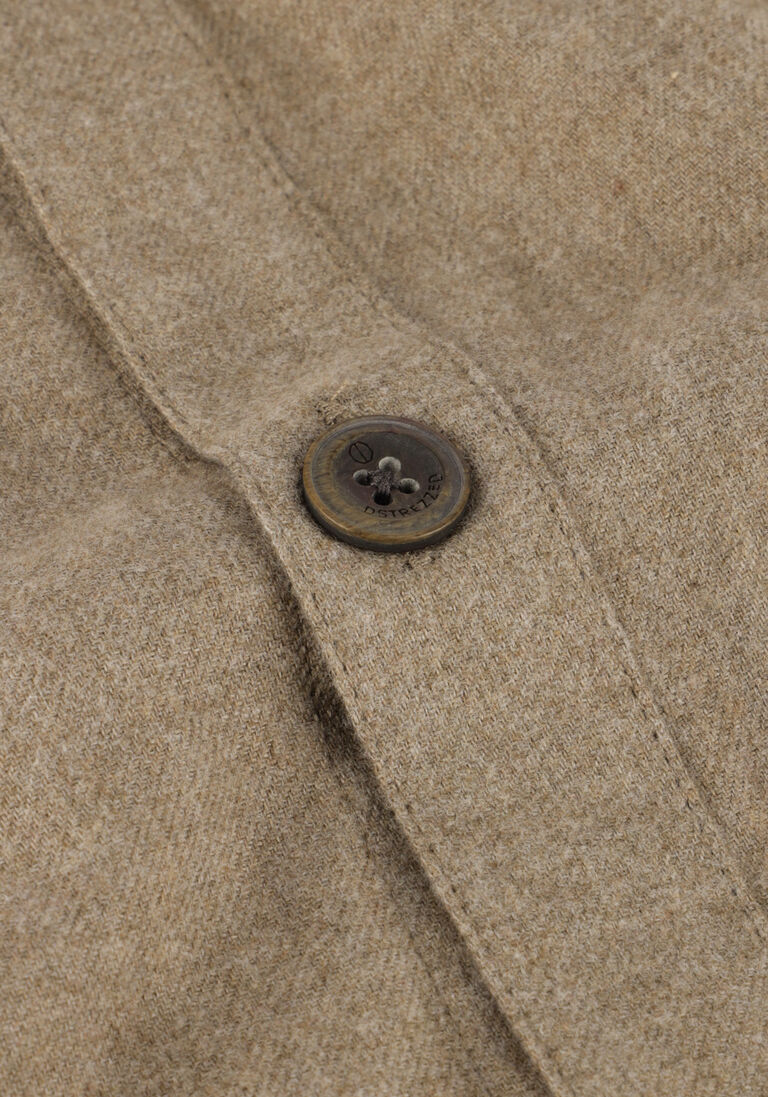 DSTREZZED taupe dstrezzed casual overhemd shirt melange flannel