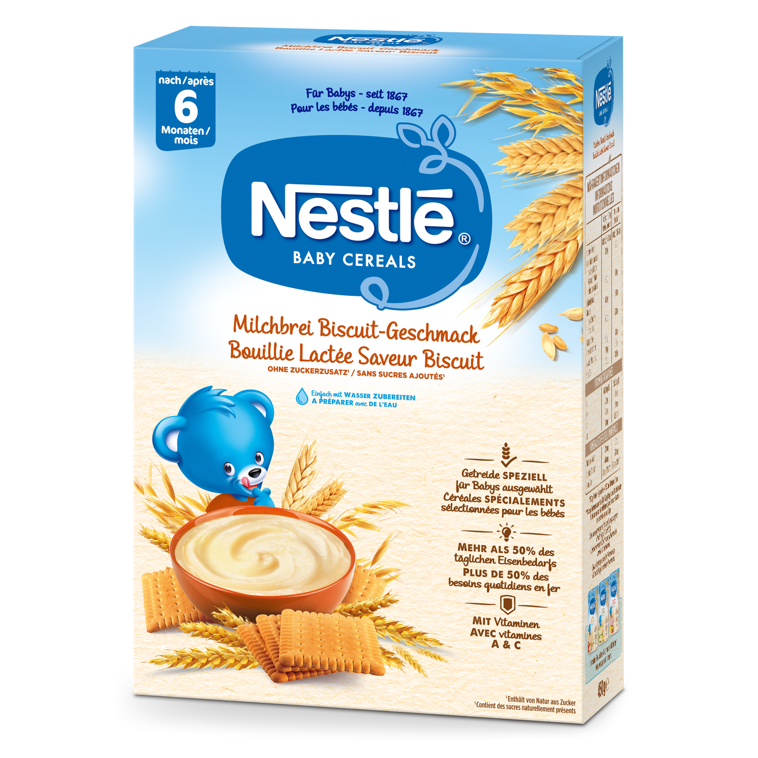 NESTLE Baby Cereals Biscuit Geschmack 450 g