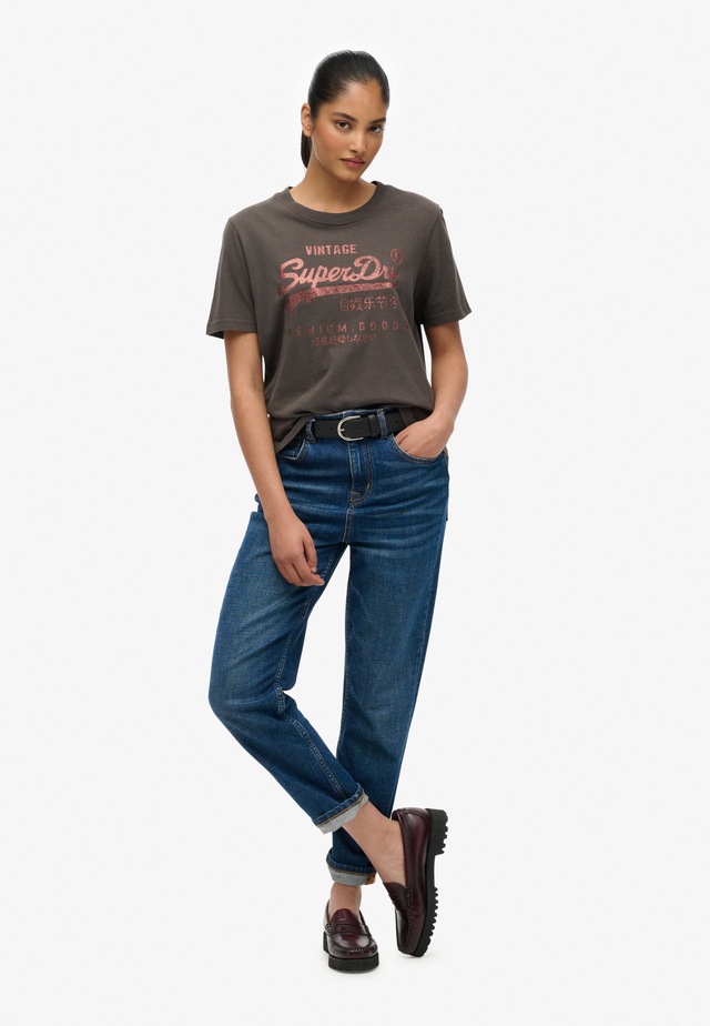 Superdry Print-Shirt »EMBELLISHED VL RELAXED TEE«