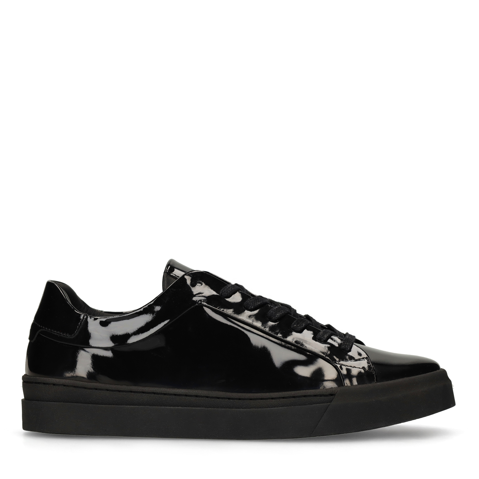 Zwarte lakleren sneakers