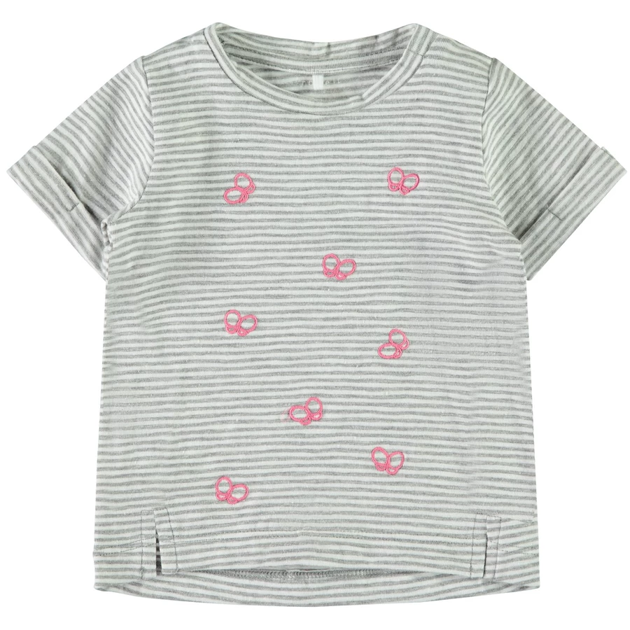 name it Girls T-Shirt Fantasia Grey melange