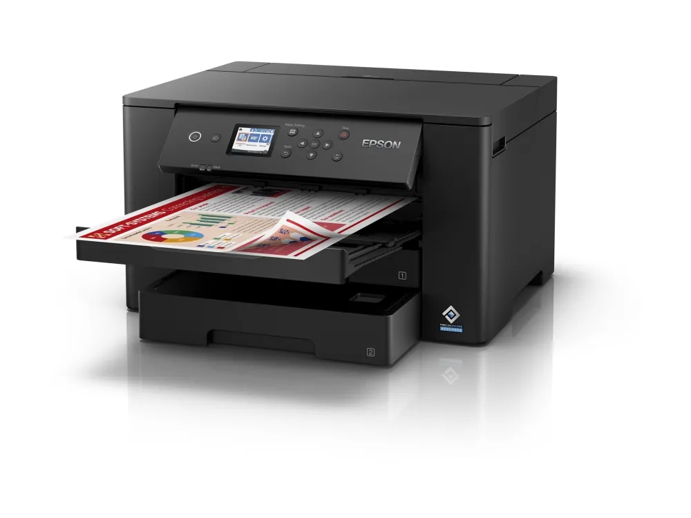 Epson WorkForce WF-7310DTW - Printer - farve - Duplex - blækprinter - A3 - 4800 x 2400 dpi - op til 25 spm (mono) / op til 12 spm (farve) - kapacitet: 500 ark - USB 2.0, LAN, Wi-Fi(n)