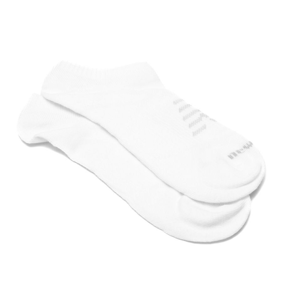 New Balance Chaussettes Flat Knit No-Show Pack de 3 - Blanc