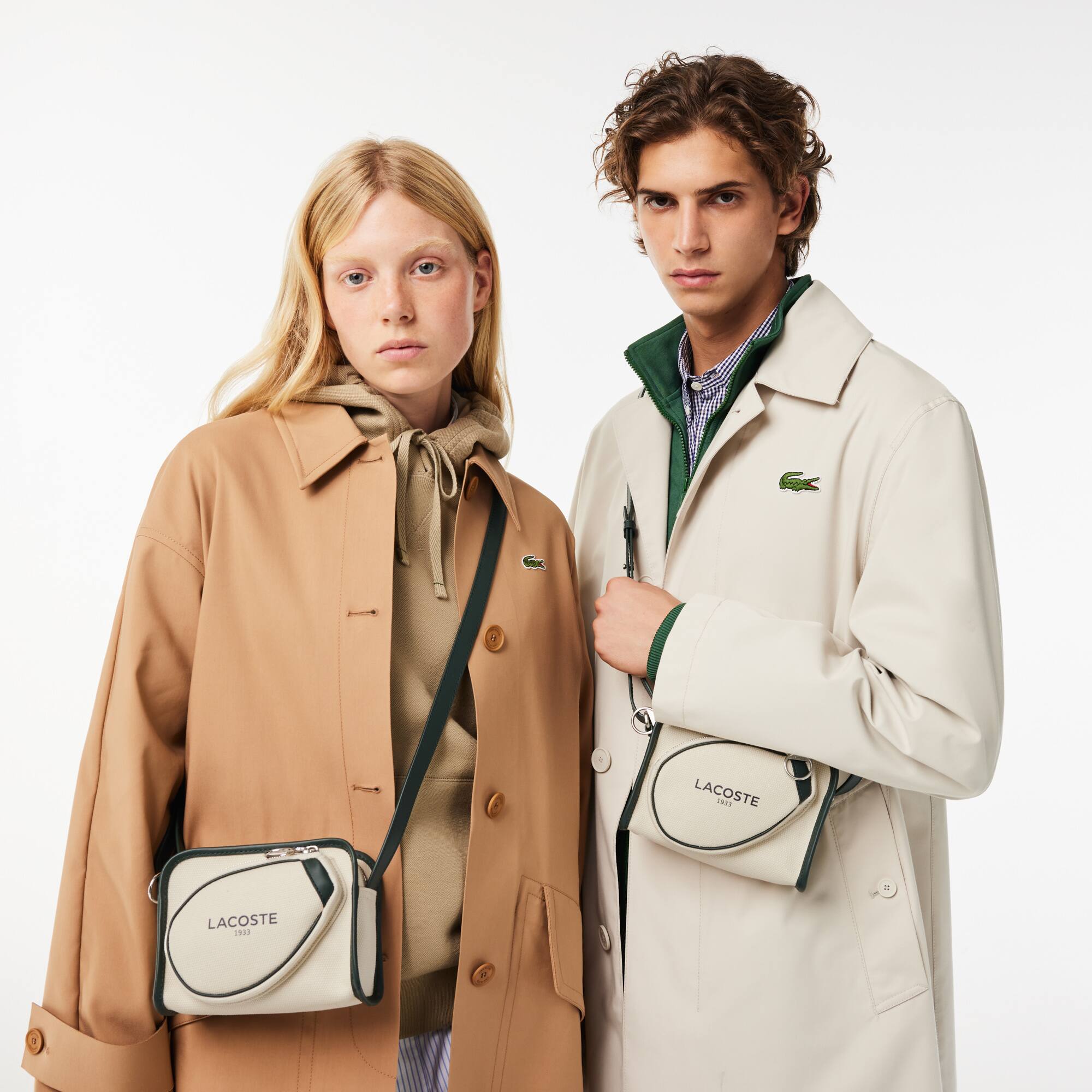Schultertasche aus Textil im Canvas Tennis-Style Umhängetaschen & Gürteltaschen - Weiss - Lacoste - Unisex