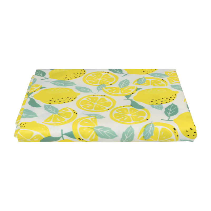 Tafelkleed citroen - geel/wit - 150x220 cm