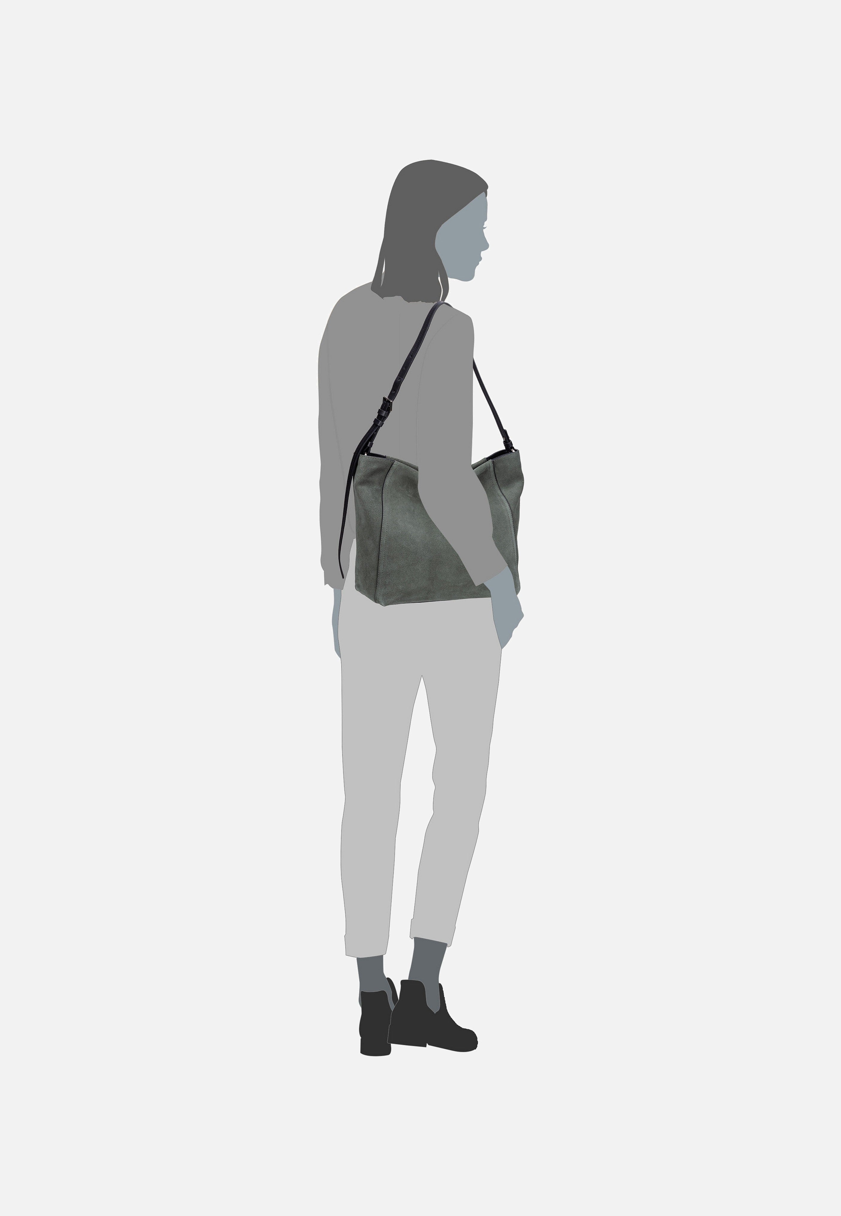 Chudy Suede 2152411 Cypress Green - Hobo Bag