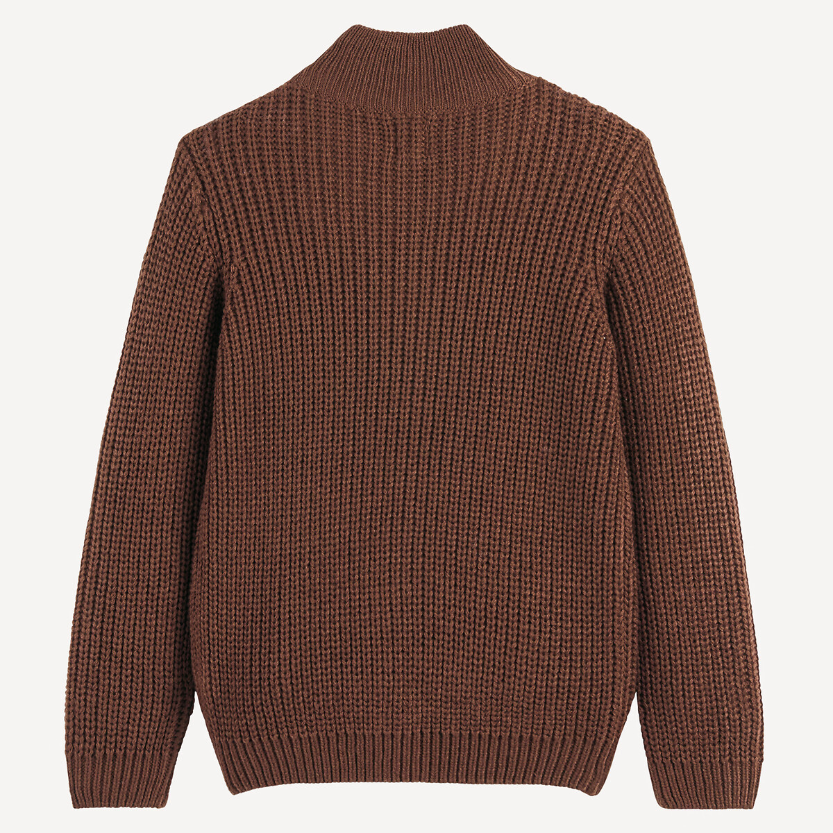 COLEÇÕES LA REDOUTE<br>Cardigã com gola alta e zíper
