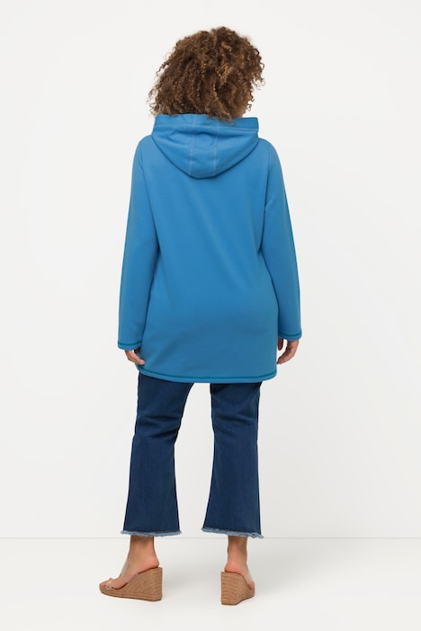 Hoodie, Schriftmotiv-Bänder, Kapuze, Langarm