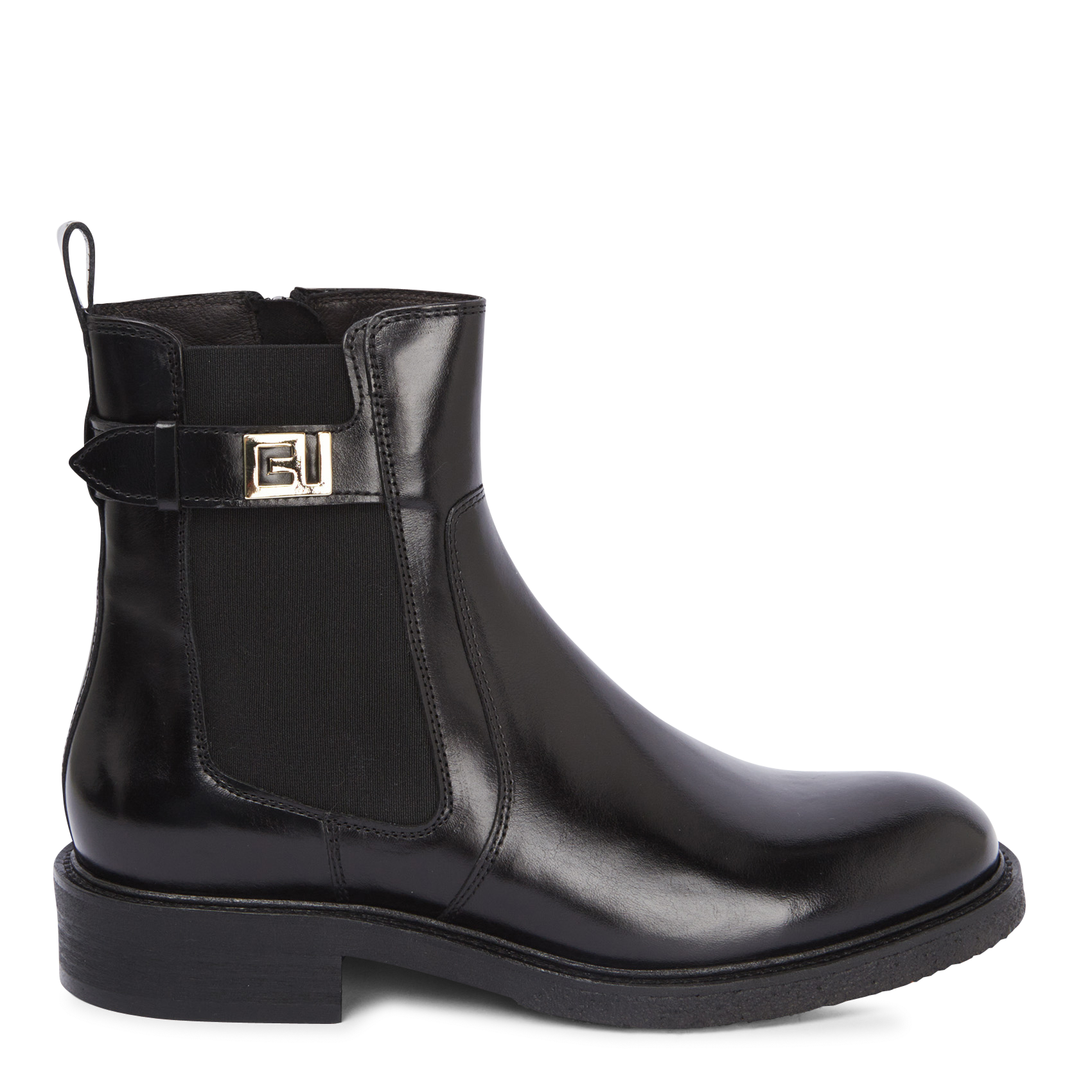 Bottines en cuir| Noir