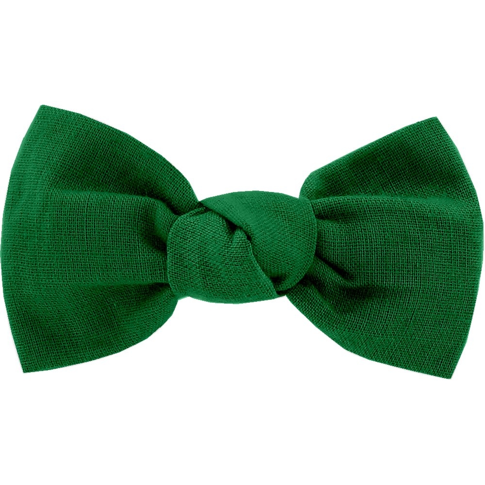 Barrette Petit Noeud Vert Vif
