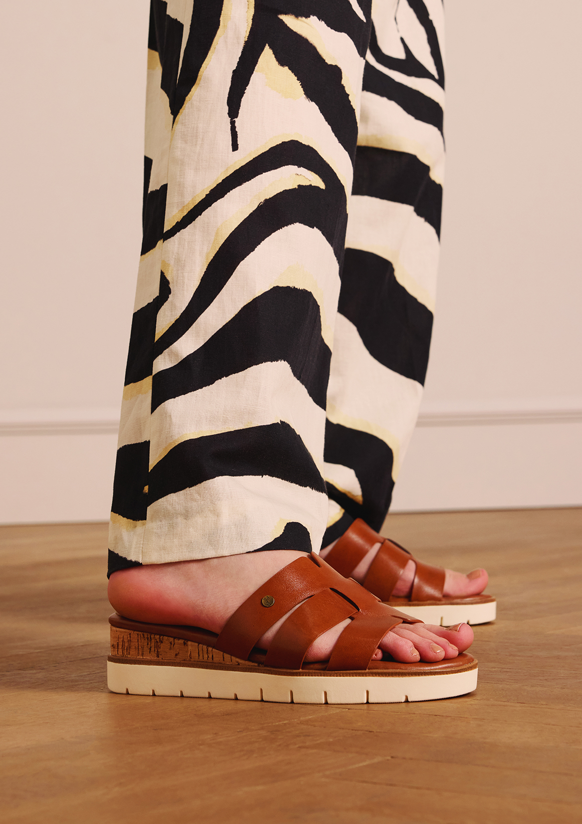 Bruine leren sandalen