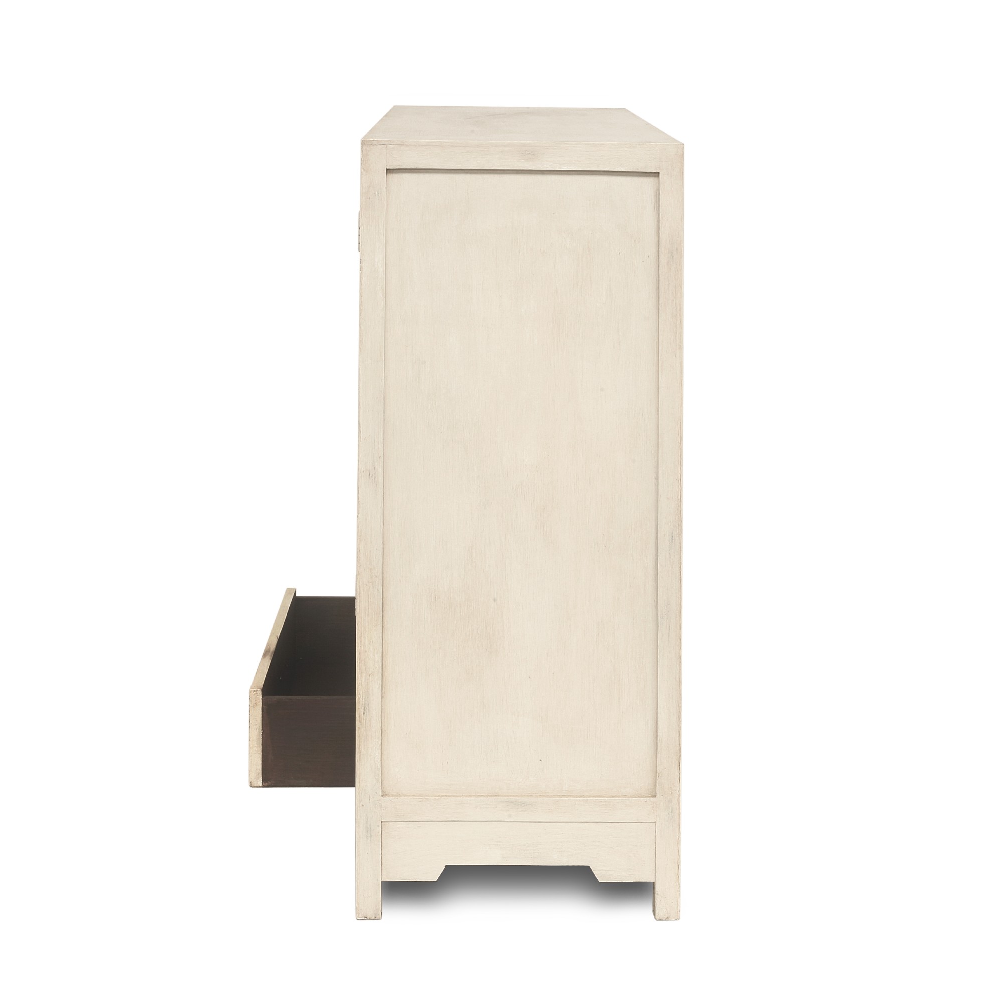 Doppel-Schrank 'Sukomvit', weiß, B 110 cm, H 100 cm, T 40 cm von fischer's lagerhaus