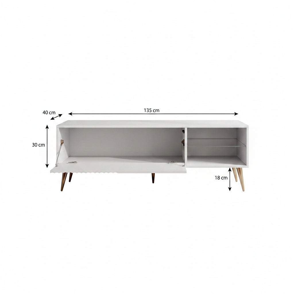 Winq - TV-Meubel - Antraciet - 135 cm