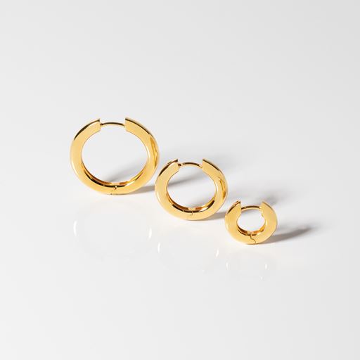 Sif Jakobs Jewellery Carrara Pianura Piccolo Creoler, Gold Plated