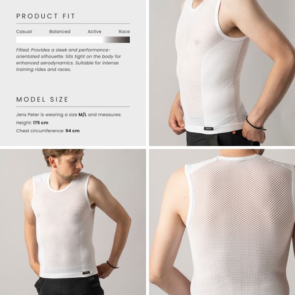 GripGrab PACR Overgangs Base Layer, White