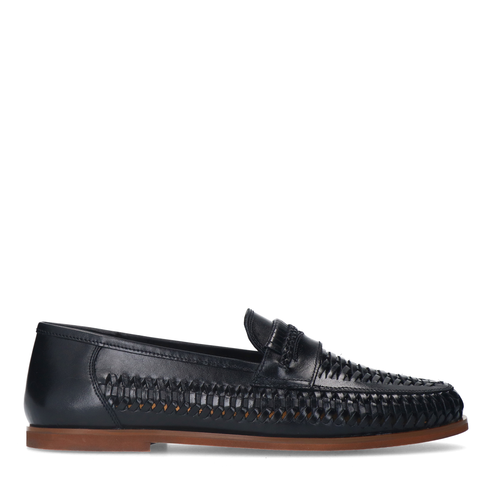 Zwarte leren loafers