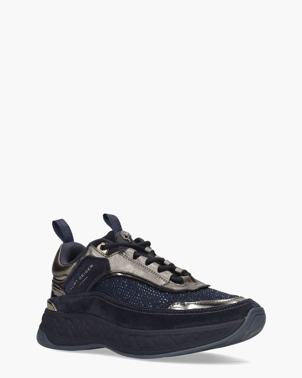 Kurt Geiger Kensington C Sneaker Donkerblauw/Zilvergrijs Damessneakers