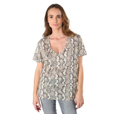 Tee-shirt à manches courtes femme Argent LE TEMPS DES CERISES
