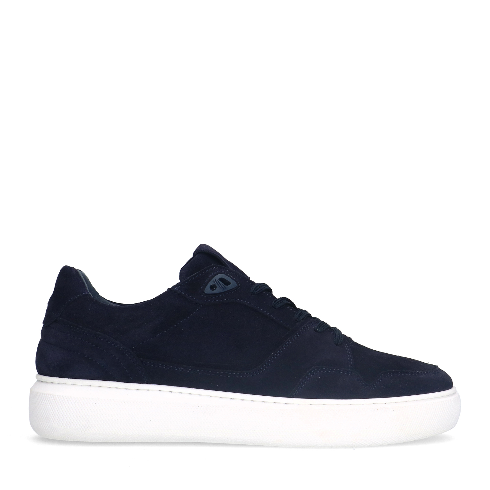 Donkerblauwe suède sneakers
