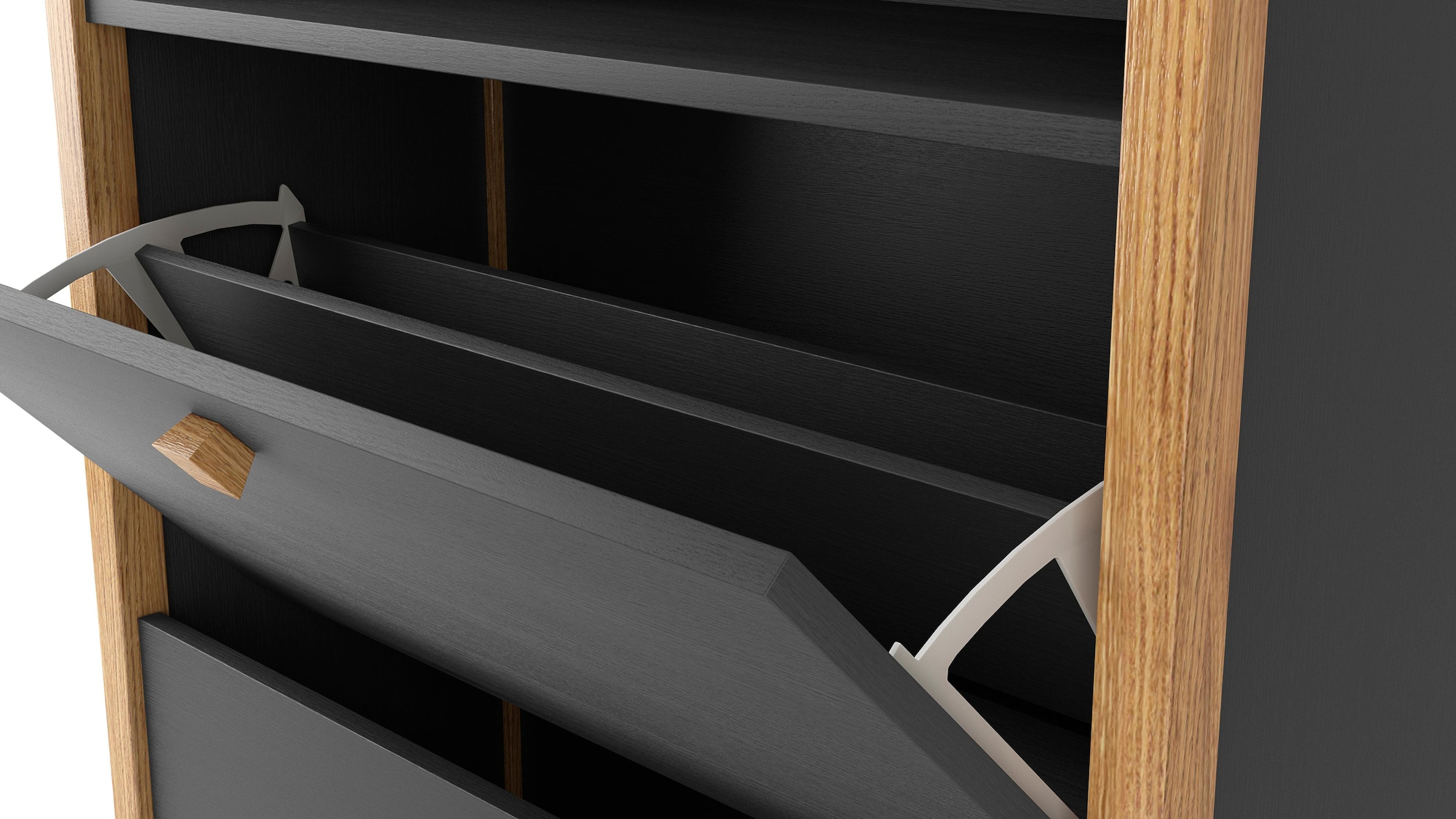 Woodman Schuhbank »Charis« im skandinavian Design, Holzfurnier aus Eiche, FSC®-zertifiziert
