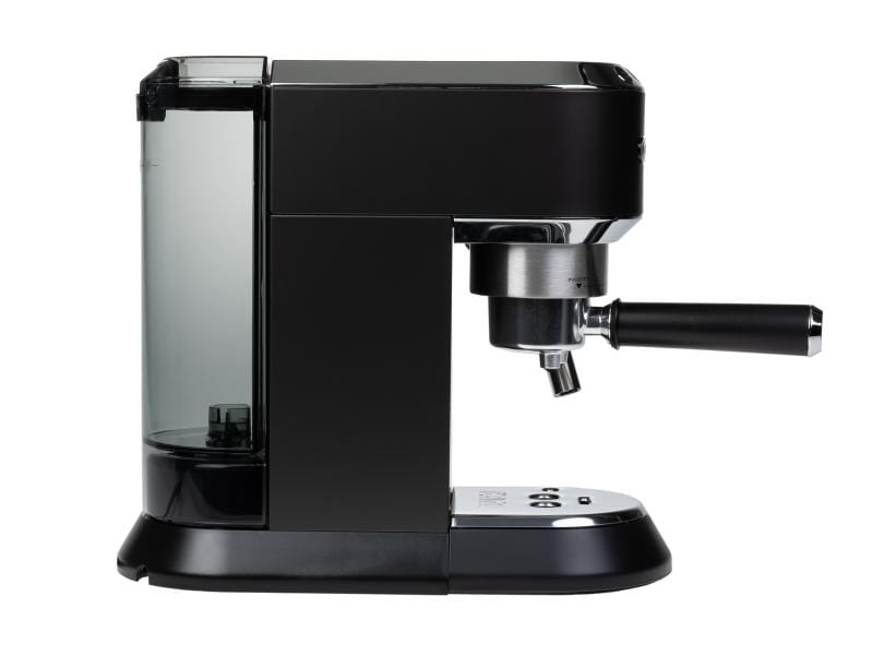 De'Longhi Siebträgermaschine Dedica EC 685.BK Schwarz Kompakte Kaffeemaschine im Metallic-Look mit Siebträger