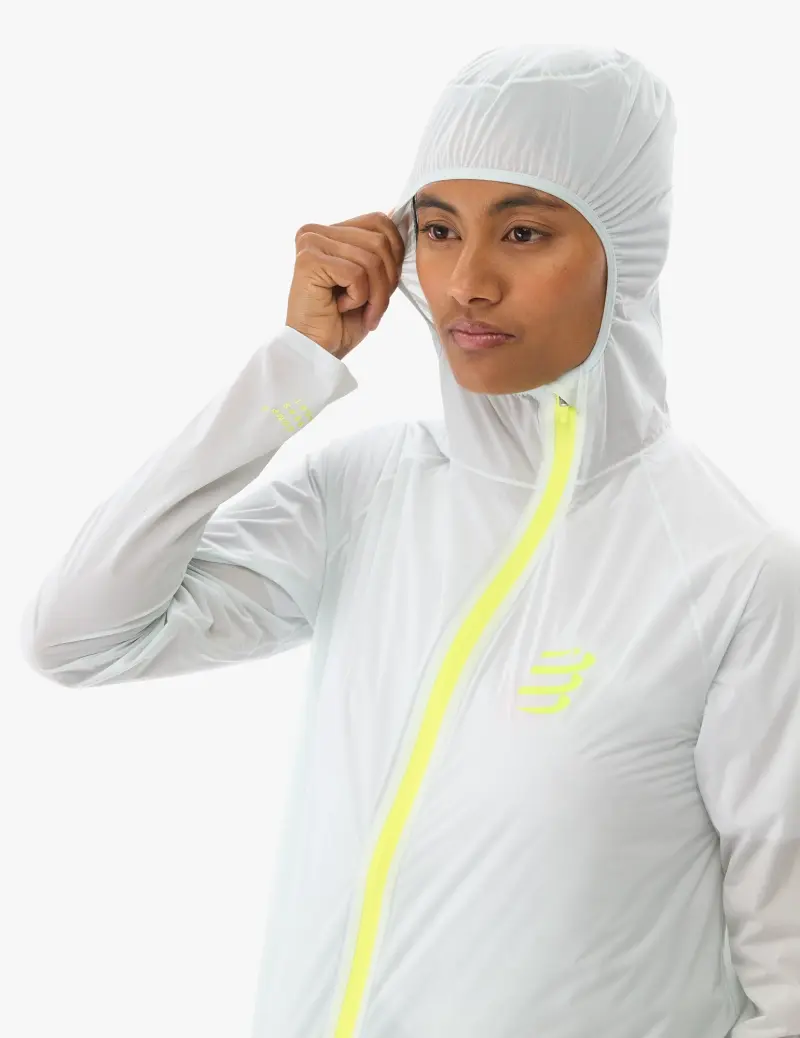 Compressport Hurricane Waterproof 10/10 Hardloopjack Wit Dames