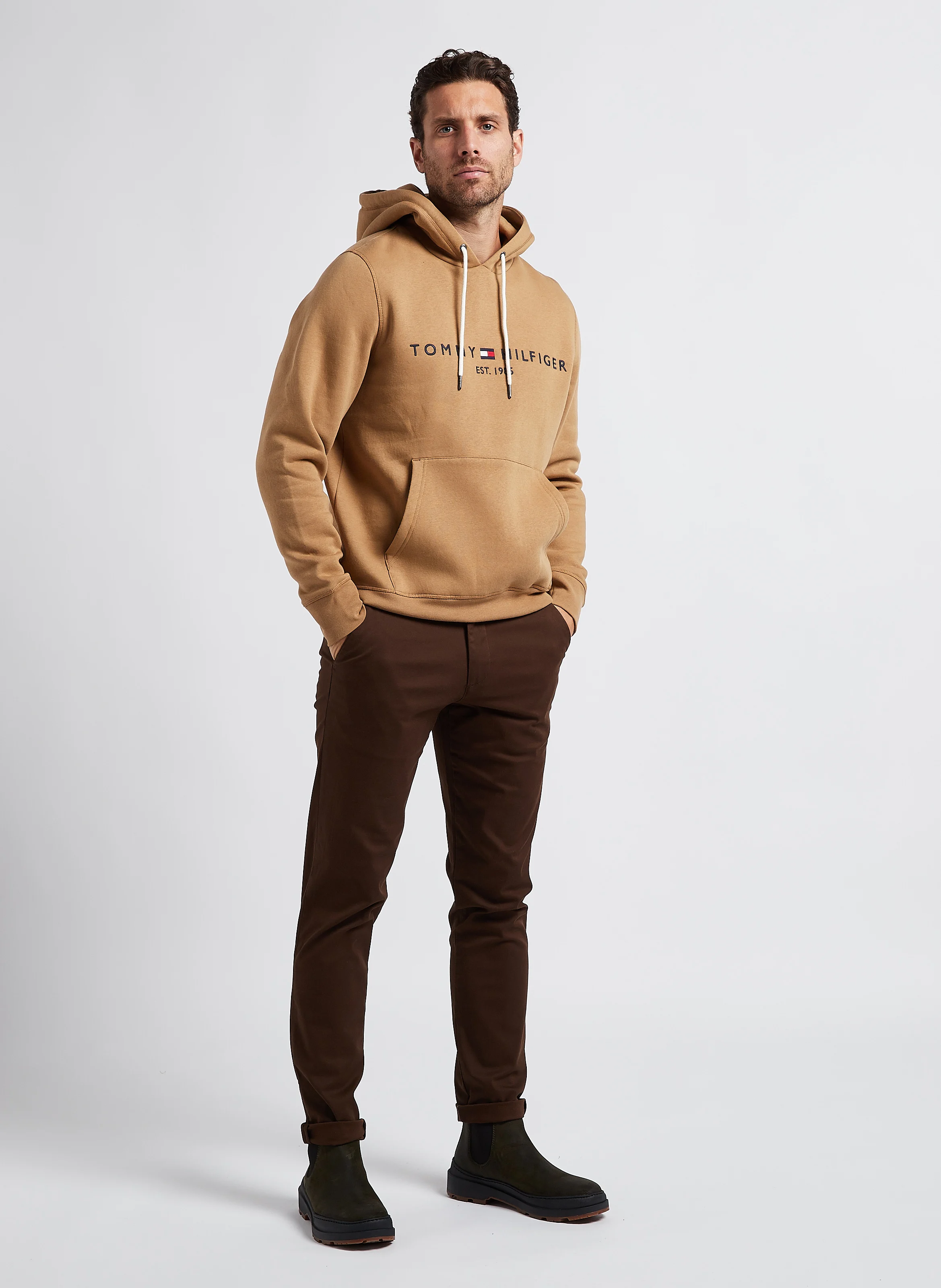 Chino slim en coton| Marron