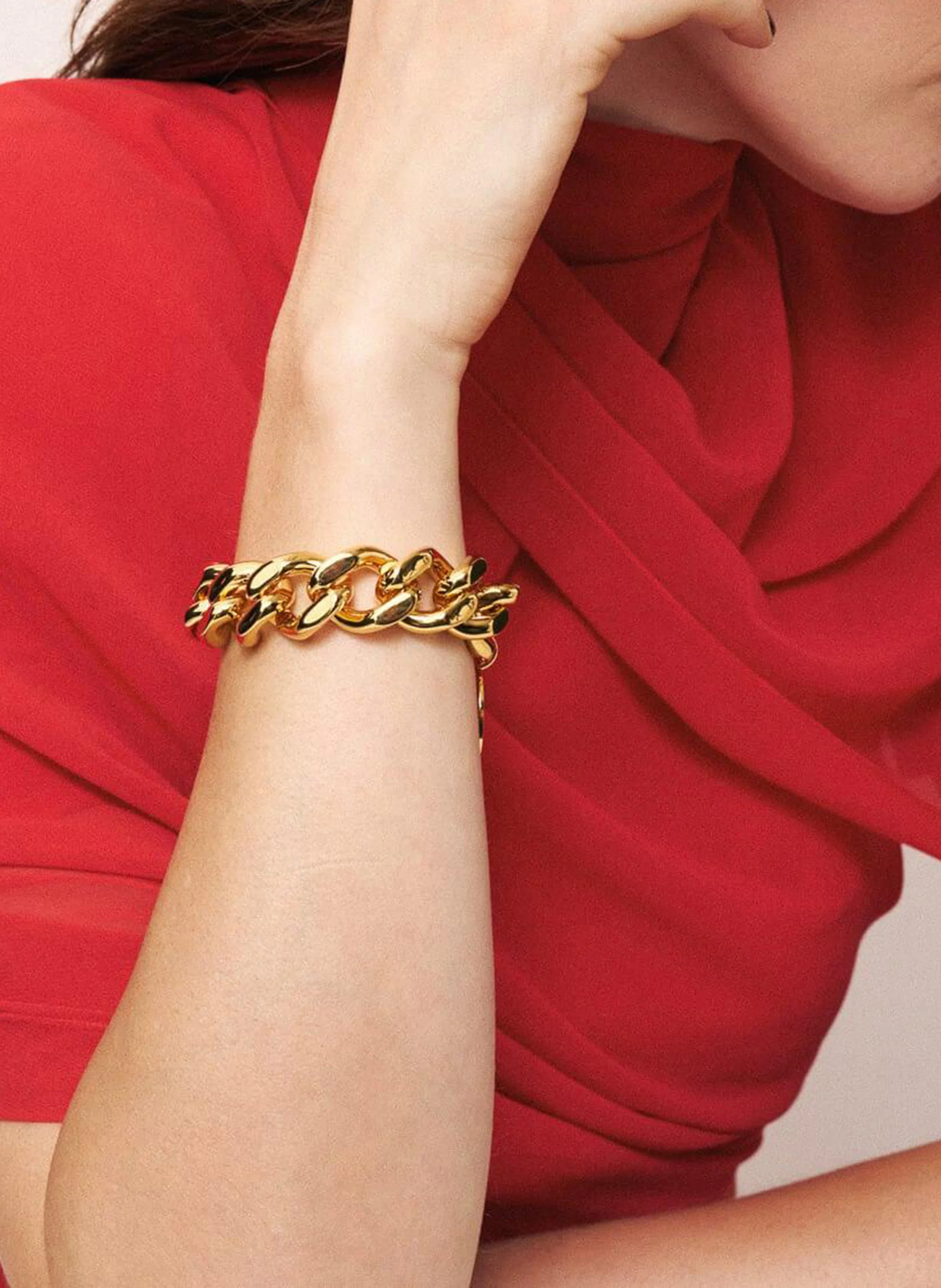 MINI FLAT CHAIN - Bracelet chaîne plate | Doré